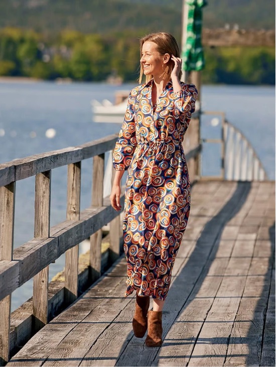 J. McLaughlin Dresses & Skirts - J. McLaughlin Mollie Silk-Blend‎ Midi Shirt Dress Women's XS Quiet Luxury